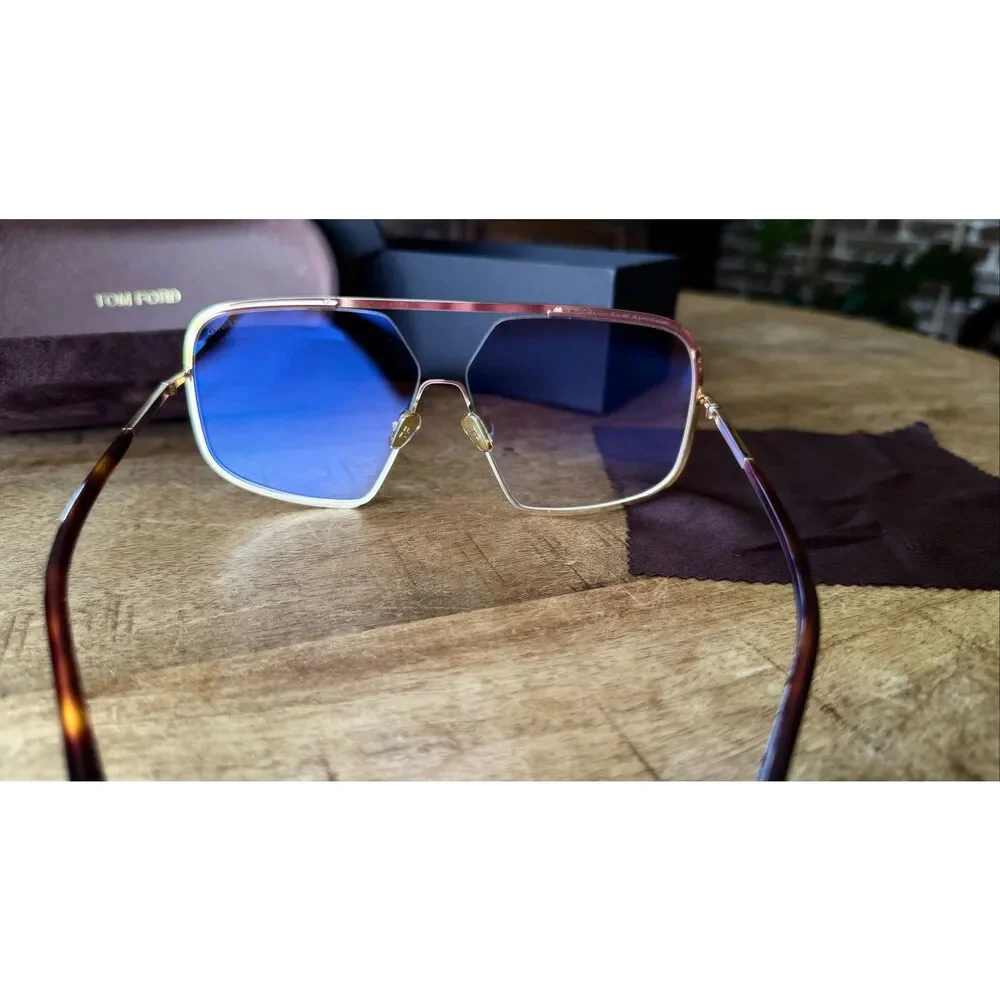 Tom Ford Warren-02 Gold Aviator Sunglasses Made in Italy - Picture 5 of 5